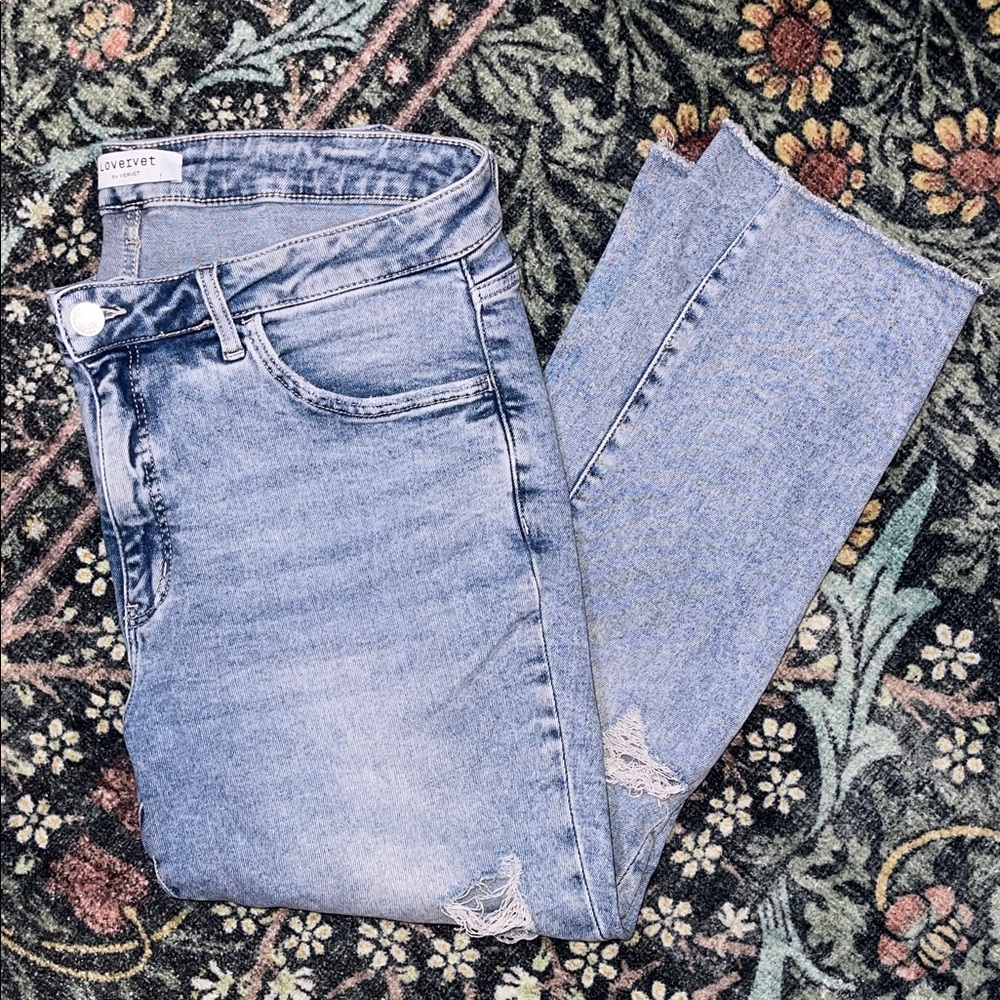 Lovervet by VERVET Light Blue Distressed Jeans